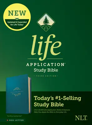 NLT Life Application Study Bible, wydanie trzecie (czerwona litera, skóropodobna, turkusowa) - NLT Life Application Study Bible, Third Edition (Red Letter, Leatherlike, Teal Blue)