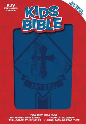 Biblia dla dzieci KJV, błękit królewski, skórzana okładzina - KJV Kids Bible, Royal Blue Leathertouch