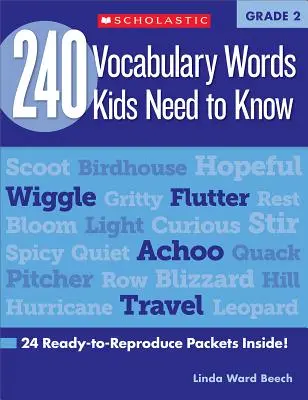 240 słówek, które dzieci muszą znać: Klasa 2: 24 gotowe do odtworzenia pakiety w środku! - 240 Vocabulary Words Kids Need to Know: Grade 2: 24 Ready-To-Reproduce Packets Inside!