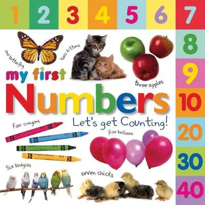 Książki planszowe z zakładkami: Moje pierwsze cyferki: Let's Get Counting! - Tabbed Board Books: My First Numbers: Let's Get Counting!