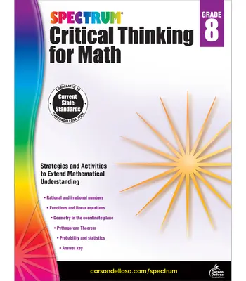 Krytyczne myślenie Spectrum dla matematyki, klasa 8 - Spectrum Critical Thinking for Math, Grade 8