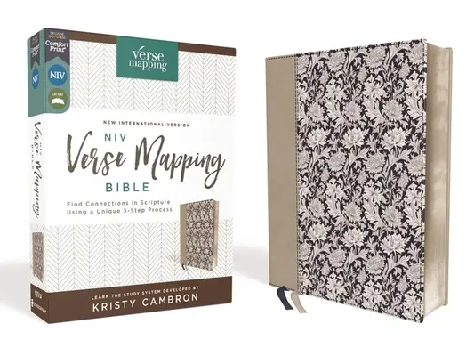 Niv, Verse Mapping Bible, Leathersoft, Navy Floral, Comfort Print: Znajdź powiązania w Piśmie Świętym za pomocą unikalnego 5-etapowego procesu - Niv, Verse Mapping Bible, Leathersoft, Navy Floral, Comfort Print: Find Connections in Scripture Using a Unique 5-Step Process