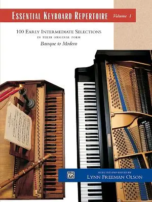 Essential Keyboard Repertoire, Vol 1: 100 wczesnych utworów średnio-zaawansowanych w oryginalnej formie - od baroku do współczesności, książka oprawiona w grzebień - Essential Keyboard Repertoire, Vol 1: 100 Early Intermediate Selections in Their Original Form - Baroque to Modern, Comb Bound Book