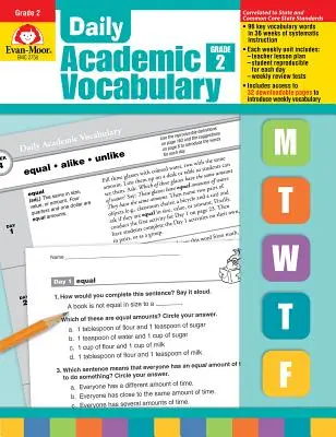 Codzienne słownictwo akademickie, klasa 2 [z foliami] - Daily Academic Vocabulary Grade 2 [With Transparencies]