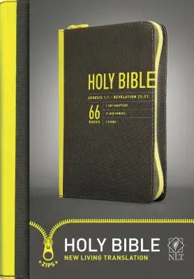 Kompaktowa Biblia NLT - zamknięcie na suwak - Compact Bible-NLT-Zipper Closure