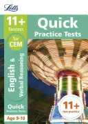 Letts 11+ Success - 11+ Verbal Reasoning Quick Practice Tests: Dla testów Cem: Wiek 9-10 - Letts 11+ Success - 11+ Verbal Reasoning Quick Practice Tests: For the Cem Tests: Age 9-10