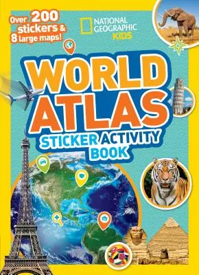 Atlas świata z naklejkami - World Atlas Sticker Activity Book