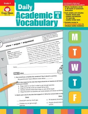 Codzienne słownictwo akademickie, klasa 4 [z foliami] - Daily Academic Vocabulary Grade 4 [With Transparencies]