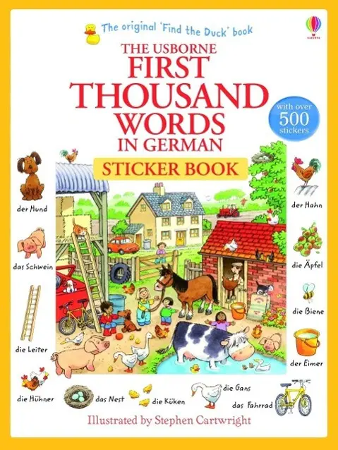 Książeczka z naklejkami Pierwsze tysiąc słów po niemiecku - First Thousand Words in German Sticker Book