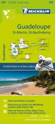 Michelin Zoom Mapa Gwadelupy 137 - Michelin Zoom Guadeloupe Map 137