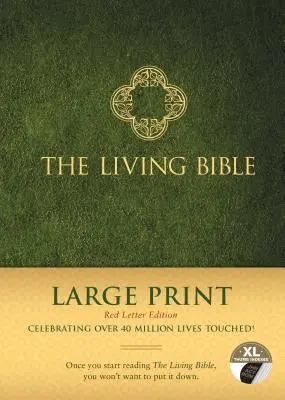 Żywa Biblia w dużym formacie z czerwonymi literami - The Living Bible Large Print Red Letter Edition