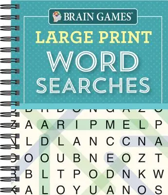 Gry Mózgowe - Wyszukiwanie słów w dużym druku (turkusowy) - Brain Games - Large Print Word Searches (Teal)