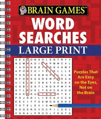 Brain Games - Wyszukiwanie słów - duży druk (czerwony) - Brain Games - Word Searches - Large Print (Red)