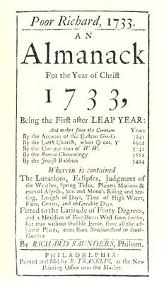 Poor Richard, 1733 an Almanack: Rok Pański 1733 - Poor Richard, 1733 an Almanack: For the Year of Christ 1733