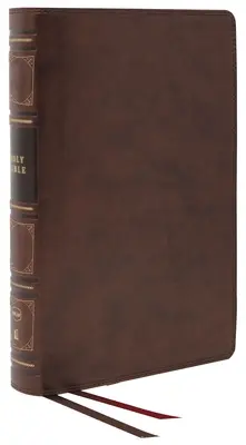 Nkjv, cienka Biblia, prawdziwa skóra, brązowa, czerwona litera, indeksowana kciukiem, wygodny druk: Biblia Święta, Nowa Wersja Króla Jakuba - Nkjv, Thinline Reference Bible, Genuine Leather, Brown, Red Letter, Thumb Indexed, Comfort Print: Holy Bible, New King James Version