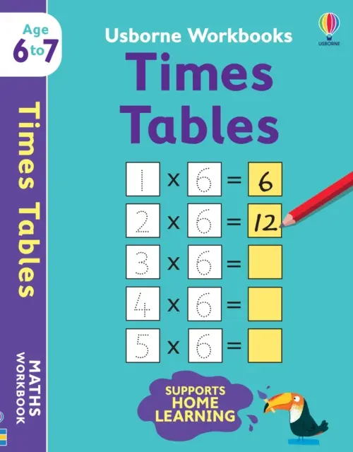 Zeszyt ćwiczeń z tabliczką mnożenia 6-7 - Usborne Workbooks Times Tables 6-7