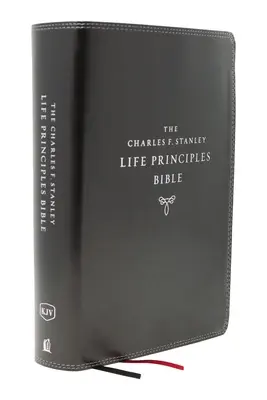 Kjv, Charles F. Stanley Life Principles Bible, wyd. 2, skórzana miękka, czarna, indeksowana, wygodny druk: Wzrastanie w poznaniu i zrozumieniu Boga - Kjv, Charles F. Stanley Life Principles Bible, 2nd Edition, Leathersoft, Black, Indexed, Comfort Print: Growing in Knowledge and Understanding of God