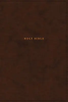 Nkjv, Biblia źródłowa, klasyczna werset po wersecie, kolumna środkowa, skórzana, brązowa, wydanie z czerwonymi literami, wygodny druk - Nkjv, Reference Bible, Classic Verse-By-Verse, Center-Column, Leathersoft, Brown, Red Letter Edition, Comfort Print