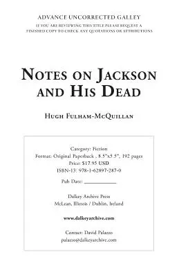 Notatki o Jacksonie i jego zmarłych - Notes on Jackson and His Dead