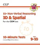 11+ 10-minutowe testy CEM: Rozumowanie niewerbalne 3D i przestrzenne - Wiek 9-10 lat (z edycją online) - 11+ CEM 10-Minute Tests: Non-Verbal Reasoning 3D & Spatial - Ages 9-10 (with Online Edition)