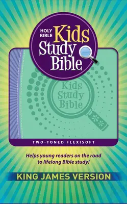 KJV Kids Study Bible Flex fioletowo-zielona z nadrukiem (skóra naturalna) - KJV Kids Study Bible Flex Purple and Green Imprintable (Genuine Leather)