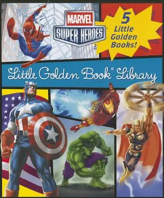 Marvel Little Golden Book Library (Marvel Super Heroes): Spider-Man; Hulk; Iron Man; Kapitan Ameryka; Avengers - Marvel Little Golden Book Library (Marvel Super Heroes): Spider-Man; Hulk; Iron Man; Captain America; The Avengers