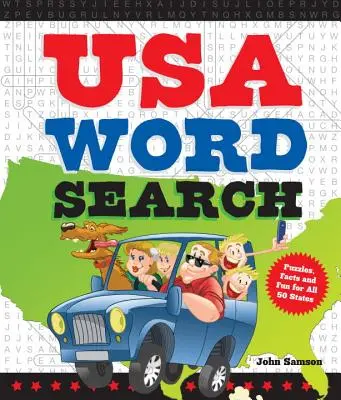 Wyszukiwanie słów USA: Zagadki, fakty i zabawa dla 50 stanów - USA Word Search: Puzzles, Facts, and Fun for 50 States