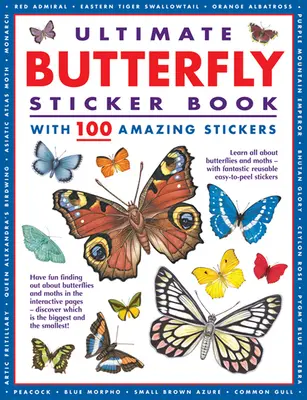 Najlepsza książka z naklejkami z motylami - 100 niesamowitych naklejek - Ultimate Butterfly Sticker Book - with 100 amazing stickers