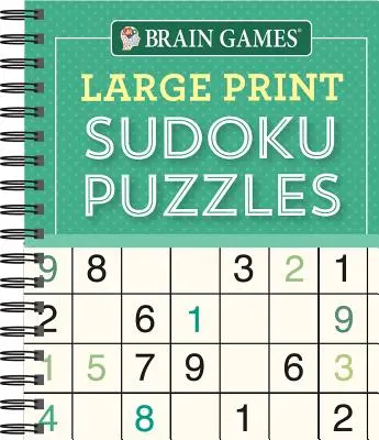 Brain Games - Sudoku w dużym formacie (zielony) - Brain Games - Large Print Sudoku Puzzles (Green)