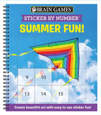 Brain Games - Naklejki według numerów: Summer Fun! (Easy - Square Stickers): Stwórz piękną sztukę dzięki łatwej w użyciu zabawie z naklejkami! - Brain Games - Sticker by Number: Summer Fun! (Easy - Square Stickers): Create Beautiful Art with Easy to Use Sticker Fun!