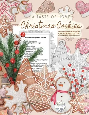 A Taste of Home CHRISTMAS COOKIES RECIPES COOKBOOK & CHRISTMAS COOKIES COLORING BOOK w jednym! Koloruj wspaniałe świąteczne ciasteczka w skali szarości, ... del - A Taste of Home CHRISTMAS COOKIES RECIPES COOKBOOK & CHRISTMAS COOKIES COLORING BOOK in one!: Color gorgeous grayscale Christmas cookies while ... del