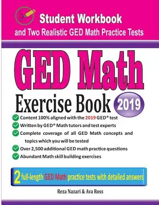 Zeszyt ćwiczeń z matematyki GED: Zeszyt ćwiczeń dla ucznia i dwa realistyczne testy matematyczne GED - GED Math Exercise Book: Student Workbook and Two Realistic GED Math Tests