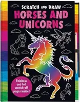 Zdrap i narysuj jednorożce i konie! - Książka z zadaniami plastycznymi - Scratch and Draw Unicorns & Horses Too! - Scratch Art Activity Book