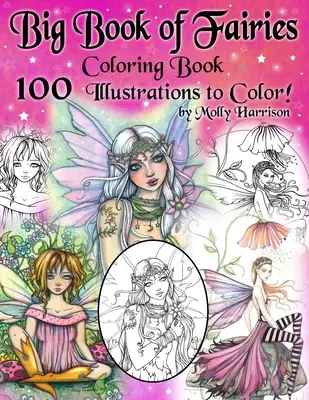 Big Book of Fairies Coloring Book - 100 stron kwiatowych wróżek, niebiańskich wróżek i wróżek z ich towarzyszami: 100 ilustracji Line Art do C - Big Book of Fairies Coloring Book - 100 Pages of Flower Fairies, Celestial Fairies, and Fairies with their Companions: 100 Line Art Illustrations to C