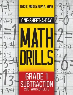 Ćwiczenia matematyczne na jeden arkusz dziennie: Odejmowanie w klasie 1 - 200 arkuszy (zeszyt 2 z 24) - One-Sheet-A-Day Math Drills: Grade 1 Subtraction - 200 Worksheets (Book 2 of 24)