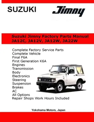 Fabryczna instrukcja obsługi Suzuki Jimny seria JA12, JA22W - Suzuki Jimny English Factory Parts Manual JA12, JA22W Series