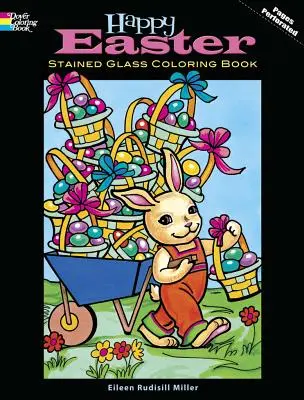 Kolorowanka z witrażami na Wielkanoc - Happy Easter Stained Glass Coloring Book