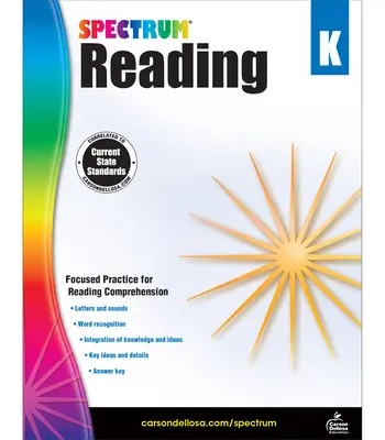 Zeszyt ćwiczeń do czytania Spectrum, klasa K - Spectrum Reading Workbook, Grade K