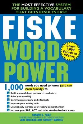 Fiske WordPower: Najskuteczniejszy system budowania słownictwa, który szybko przynosi rezultaty - Fiske WordPower: The Most Effective System for Building a Vocabulary That Gets Results Fast