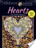 Kolorowanka Creative Haven Hearts: Romantyczne wzory na dramatycznym czarnym tle - Creative Haven Hearts Coloring Book: Romantic Designs on a Dramatic Black Background