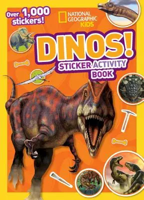 Książka z naklejkami o dinozaurach [z naklejkami] - Dinos Sticker Activity Book [With Sticker(s)]