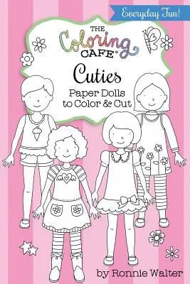 Kolorowanka Cafe Cuties - papierowe lalki do kolorowania i wycinania - The Coloring Cafe Cuties-Paper Dolls to Color and Cut