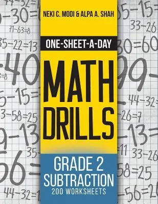 One-Sheet-A-Day Math Drills: Odejmowanie w klasie 2 - 200 arkuszy (książka 4 z 24) - One-Sheet-A-Day Math Drills: Grade 2 Subtraction - 200 Worksheets (Book 4 of 24)