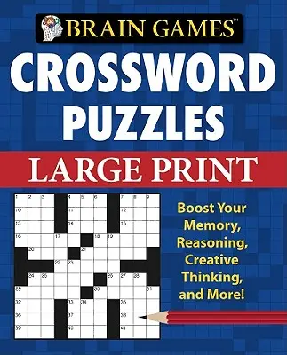 Brain Games - Krzyżówki - Duży druk (niebieski) - Brain Games - Crossword Puzzles - Large Print (Blue)