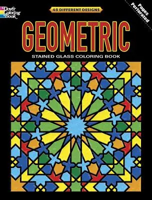 Kolorowanka z geometrycznymi witrażami - Geometric Stained Glass Coloring Book