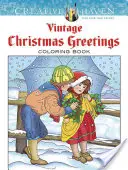 Kolorowanka z życzeniami świątecznymi Creative Haven Vintage - Creative Haven Vintage Christmas Greetings Coloring Book