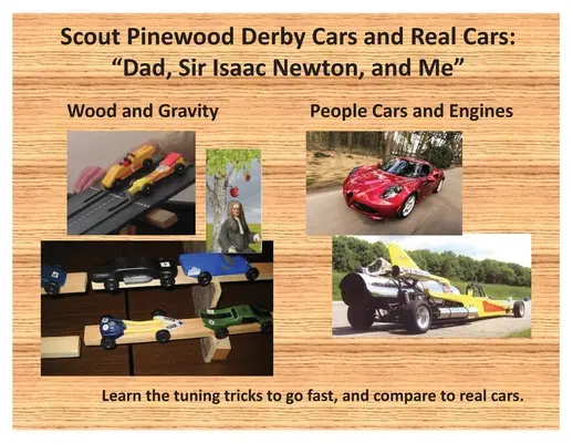 Scout Pinewood Derby Cars i prawdziwe samochody: Tata, Sir Isaac Newton i ja - Scout Pinewood Derby Cars and Real Cars: Dad, Sir Isaac Newton, and Me