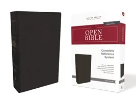 Otwarta Biblia NKJV, imitacja skóry, czarna, wydanie z czerwonymi literami, wygodny druk: Kompletny system referencyjny - The NKJV, Open Bible, Imitation Leather, Black, Red Letter Edition, Comfort Print: Complete Reference System