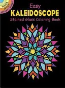 Łatwy kalejdoskop witrażowy kolorowanka - Easy Kaleidoscope Stained Glass Coloring Book