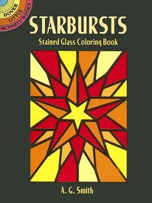 Kolorowanka z witrażami w kształcie gwiazd - Starbursts Stained Glass Coloring Book